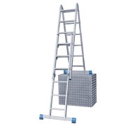 Комбинированная шарнирная лестница KRAUSE Stabilo 2x3+2x6 ступеней (133922)
