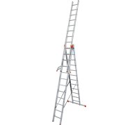 Лестница-стремянка трехсекционная KRAUSE Tribilo+ Trigon 3x12 ступеней (129789)