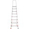Стремянка алюминиевая односторонняя профессиональная NV3137, 1х8 ступеней 130 мм, площадка 350х260 мм купить в Минске и Беларуси