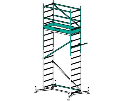 Вышка-тура строительная KRAUSE Climtec 4м (база + одна надстройка) (710116 + 710130) купить в Минске и Беларуси